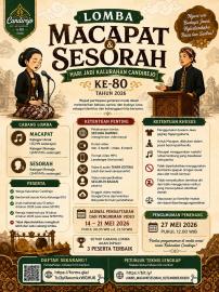LOMBA MACAPAT & SESORAH HARI JADI KALURAHAN CANDIREJO KE 80